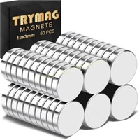 60Pcs TRYMAG Magnets  0.47D x 1/8H  12x3mm