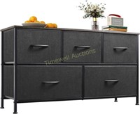 WLIVE 5-Drawer  Black 11.8Dx39.4Wx21.7H