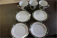 Collection of 4 Saucers and 3 Coffee Cups