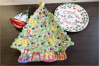 Collection of Christmas Plates & Decor