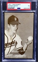 Graded 1947-1966 Warren Spahn B On Cap card
