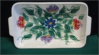 Signed & Dated Hand painted Baking Dish