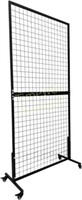 3'X 6' Grid Wall Panel Tower  T-Base  Black