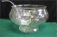 Glass Punch Bowl w/Ladle
