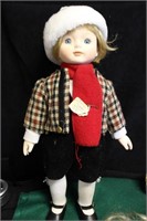 Vintage Porcelain Boy w/red scarf