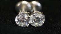 2K Round Lab Created Diamond VVS1 Earrings