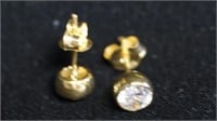 1K Round Lab Created Diamond Earrings