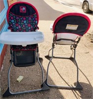 COSTCO PORTABLE FOLDING HIGH CHAIR,FLOWER GARDEN(b