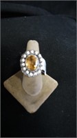 NWT Women's German Silver ring Citrine Size 8
