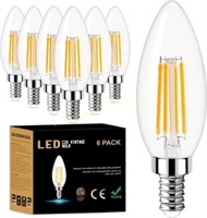E12 LED Bulb  40W Equiv  Warm White  6Pk