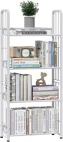 Azheruol Bookcase 50L Bookshelf 4 Tiers White