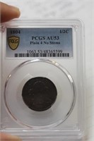 Rare 1804 PCGS Graded Half Cent