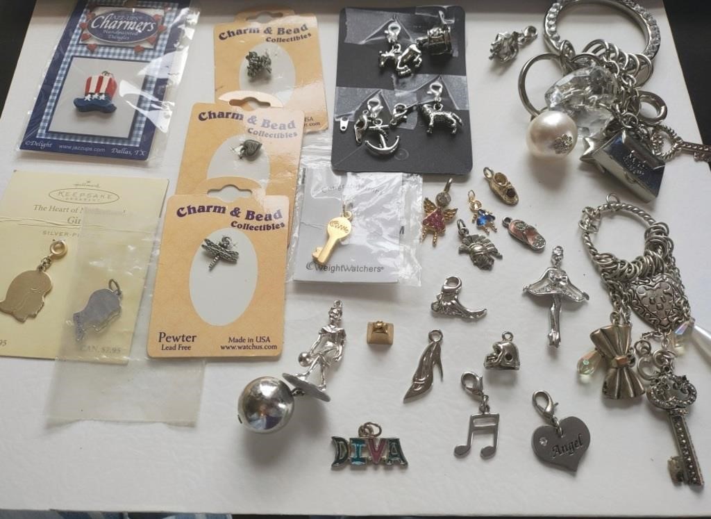 26 vtg ASSORTED CHARMS
