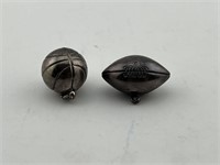 2pc Sterling Sports Charms 6g