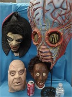 4 Halloween Masks, 80's era Vampire, Plan 9 Tor
