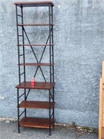 7 foot faux industrial style shelving metal and