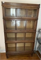 MACEY 35-8 GLASS FRONT STACKED BOOKCASE, MISSING