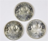 (3) 1966 PROOF CANADA SILVER DOLLARS