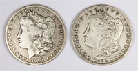 (2) VG/XF MORGAN SILVER DOLLARS