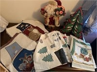 FABRIC PANELS WITH PATTERNS, SANTA CLAUS, FABRIC