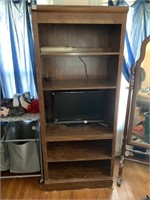 MODERN BOOKSHELF ENTERTAINMENT STAND, CONTENTS