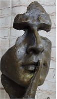 Salvador Dali “silence”  bronze on marble base