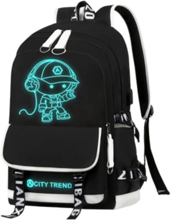 Luminous Astronaut School Backpack w/ Charge Port