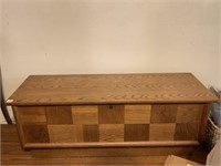 MCM LANE TILED LOOK CEDAR CHEST WITH TRAY