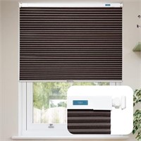 Dark Brown, 29" W x 64" H, Cellular Window Shade