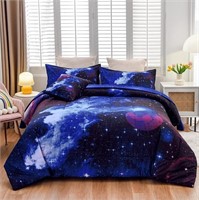 A Nice Night Galaxy 6Pcs Bedding Set, Twin