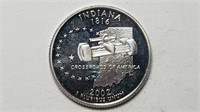 2002 S Silver Indiana State Quarter Gem Proof