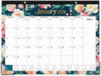 Large Desk Calendar 2024, Floral