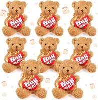 Deekin Stuffed Bear w/ Heart "Hug Me", 8 Pcs