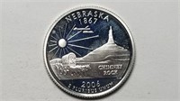 2006 S Silver Nebraska State Quarter Gem Proof