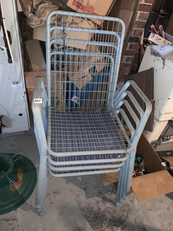 4 WIRE PATIO CHAIRS