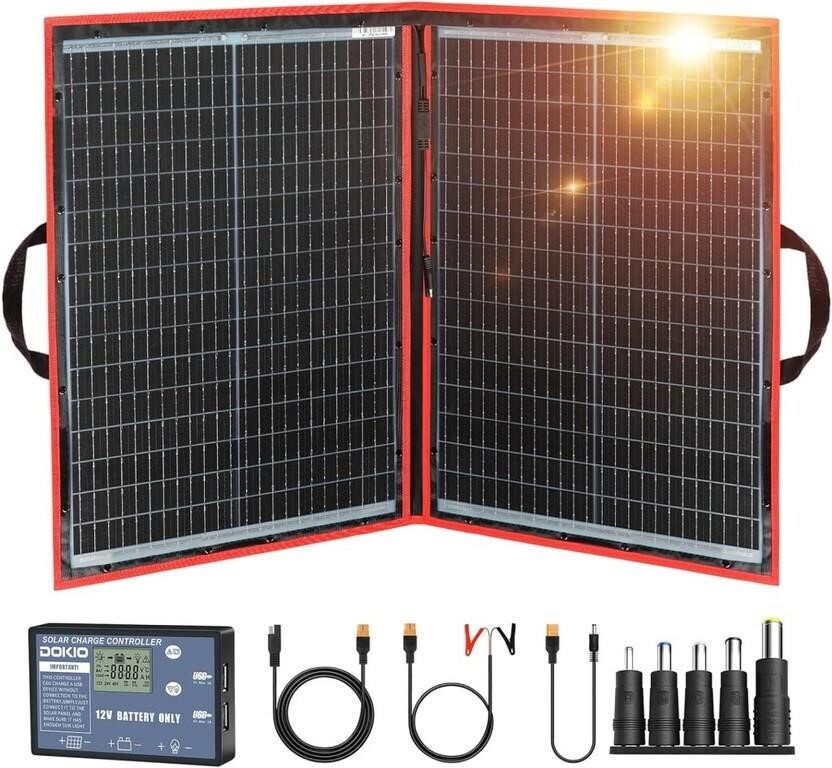 $209 DOKIO 110w 18v Portable Foldable Solar Panel