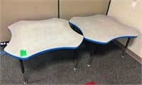 2 Blue & Gray Tables