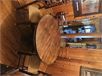 Oak Table with 4 Ladderback Chairs