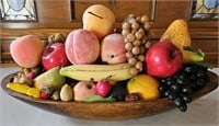 Dough Bowl with Artificial Fruit