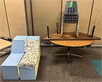2 Tables, 4 Students Chairs & 2 Shelf/Benches