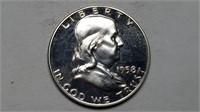 1958 Franklin Half Dollar Gem Proof