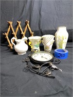 Vases & Clock