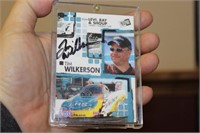 A Vintage Signed Tim Wilkerson Race Car Card