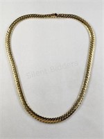 10K Yellow Gold Flat Chain Necklace