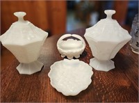 Milk Glass Candy Dishes