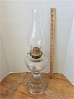 Vintage P&A Glass Hurricane Oil Lamp