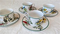 4 NATIONAL WILDLIFE FEDERATION CUPS & SAUCERS