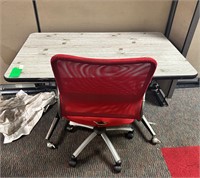 Small Desk & Red Chair