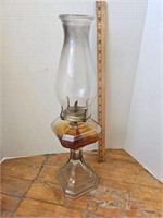 Vintage Glass Hurricane Oil Lamp
