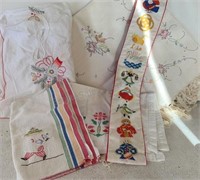Linens Embroidered Linens Cross Stitch Needlework